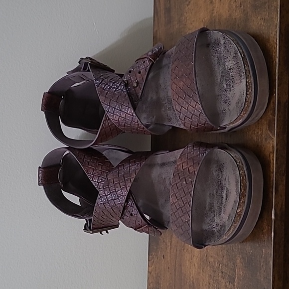 Pierre Dumas Woven Brown Platform Sandals size 9 - Picture 3 of 14